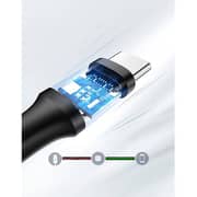 كيبل USB-C مطلي نيكل بطول متر واحد وأسود من يو جرين