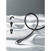 كيبل USB-C مطلي نيكل بطول متر واحد وأسود من يو جرين