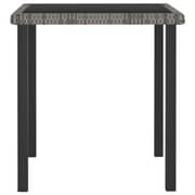 vidaXL 5 Piece Garden Dining Set Poly Rattan Grey