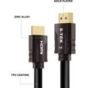 S-TEK HDMI Cable 4K 2m 2.0 18Gbps High-Speed 4K@60Hz HDMI to HDMI