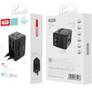 XO Travel Adapter Black