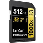 Lexar Professional 1800x GOLD Series SDXC Memory Card 512GB Gold LSD1800512G-BNNNG