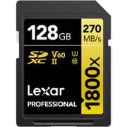 Lexar Professional 1800x SDXC UHS-II Memory Card 128GB Black LSD1800128G-BNNNG