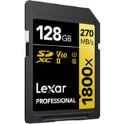 Lexar Professional 1800x SDXC UHS-II Memory Card 128GB Black LSD1800128G-BNNNG