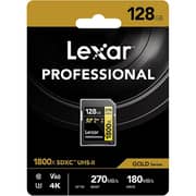Lexar Professional 1800x SDXC UHS-II Memory Card 128GB Black LSD1800128G-BNNNG