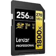 Lexar Professional 1800x GOLD Series SDXC Memory Card 256GB Gold LSD1800256G-BNNNG