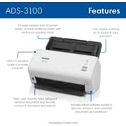 Brother ADS 3100 High speed Desktop Scanner Duplex A4 Document Scanner Super Speed USB 3.0 White