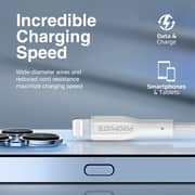 كيبل XCord-Ai من USB-A إلى Lightning متين وبقوة 10 واط وبلون أبيض من بروميت