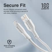 كيبل XCord-Ai من USB-A إلى Lightning متين وبقوة 10 واط وبلون أبيض من بروميت