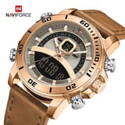 Naviforce NF9181L-BRWN/RG- Glazier Men's Waterproof Watch