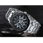 Curren CRN8084-SLVR/BLK-Stainless Steel with rugged elegance & fashion
