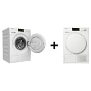 Miele Front Load Washer 8 kg WWD120WCS + Dryer 8 kg TWC220WP