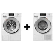 Miele Front Load Washer 9 kg WWV980WPS + Dryer 9 kg TWV780WP