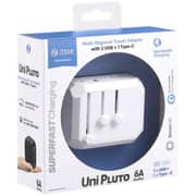 Zoook 3USB Ports/ 1Type C Multi-Regional Travel Adapter White