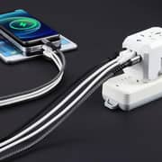 Zoook 3USB Ports/ 1Type C Multi-Regional Travel Adapter White