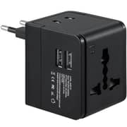 Zoook Multi-Regional Travel Adapter/2USB Ports Black