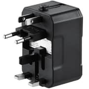 Zoook Multi-Regional Travel Adapter/2USB Ports Black