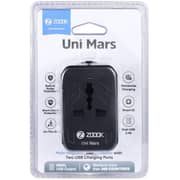Zoook Multi-Regional Travel Adapter/2USB Ports Black