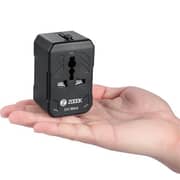 Zoook Multi-Regional Travel Adapter/2USB Ports Black