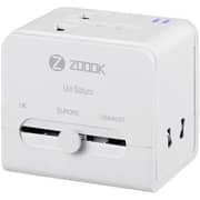 Zoook Multi-Regional Travel Adapter/2USB Ports White
