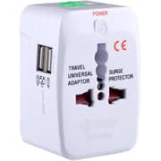 Zoook Multi-Regional Travel Adapter/2USB Ports White