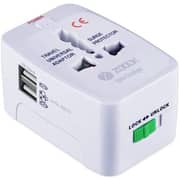 Zoook Multi-Regional Travel Adapter/2USB Ports White