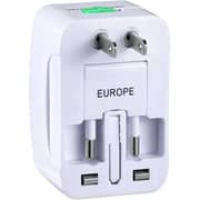 Zoook Multi-Regional Travel Adapter/2USB Ports White