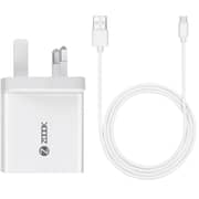 Zoook Ultra Fast USB Type C Wall Charger With Lightning Cable White