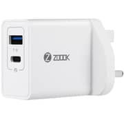 Zoook Ultra Fast USB Type C Wall Charger With Lightning Cable White