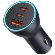Baseus Triple Fast Car Charger Dark Grey