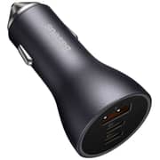 Baseus Triple Fast Car Charger Dark Grey