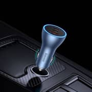 Baseus Triple Fast Car Charger Dark Grey