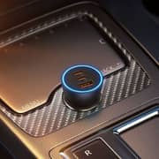 Baseus Triple Fast Car Charger Dark Grey