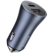 Baseus Dual Quick Car Charger Dark Grey