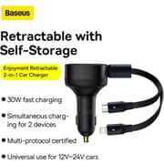 Baseus 2-in-1 Car Charger Black