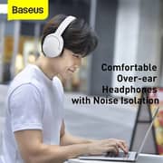 Baseus NGTD010302 Encok D02 Pro Over Ear Wireless Headphones White