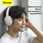 Baseus NGTD010302 Encok D02 Pro Over Ear Wireless Headphones White