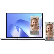 لابتوب هواوي ميت بوك (14 KelvinD-WFH9A) نوت بوك بمعالج كور i7 الجيل الثاني عشر بتردد 2.4 جيجاهرتز وذاكرة 16 جيجا وسعة تخزين 512 جيجا ونظام تشغيل ويندوز 10 وشاشة مقاس 14 بوصة وبلون رمادي ولوحة مفاتيح إنجليزية/ عربية - إصدار الشرق الأوسط