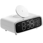 Momax Clock With Wireless Charger White
