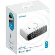 Momax Clock With Wireless Charger White