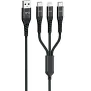 Mycandy C-150 3-in-1 USB Cable 1.5m Black