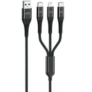 Mycandy C-150 3-in-1 USB Cable 1.5m Black