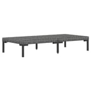 vidaXL 7 Piece Garden Lounge Set with Cushions Poly Rattan Dark Grey