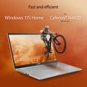 Asus VivoBook 15 (2019) Laptop - Intel Celeron N4020 / 15.6inch HD / 128GB SSD / 4GB RAM / Intel UHD Graphics 600 / Windows 11 Home / English and Arabic Keyboard / Silver / Middle East Version - [X515MA-BR913WS]