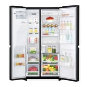 LG 668 Liter Side by Side Refrigerator, With Water Dispenser Modern Design, Energy Star, Power Cool Silver - GCJ287SQUV- International Version
