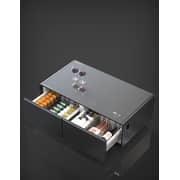 Galaxy Design 135 Liter Double Door Refrigerator Smart Touch Table Star Track With, Bluetooth, Music Player, USB Charging, Wireless Charging with Surrounded Speaker Black- STTMT135EB