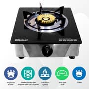 Nobel Single Stove Gas Burner Glass Top Heavy Cast Iron NGT1002G