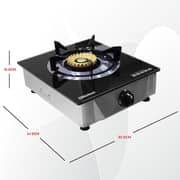 Nobel Single Stove Gas Burner Glass Top Heavy Cast Iron NGT1002G