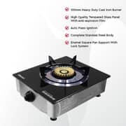 Nobel Single Stove Gas Burner Glass Top Heavy Cast Iron NGT1002G