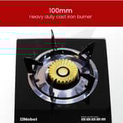 Nobel Single Stove Gas Burner Glass Top Heavy Cast Iron NGT1002G